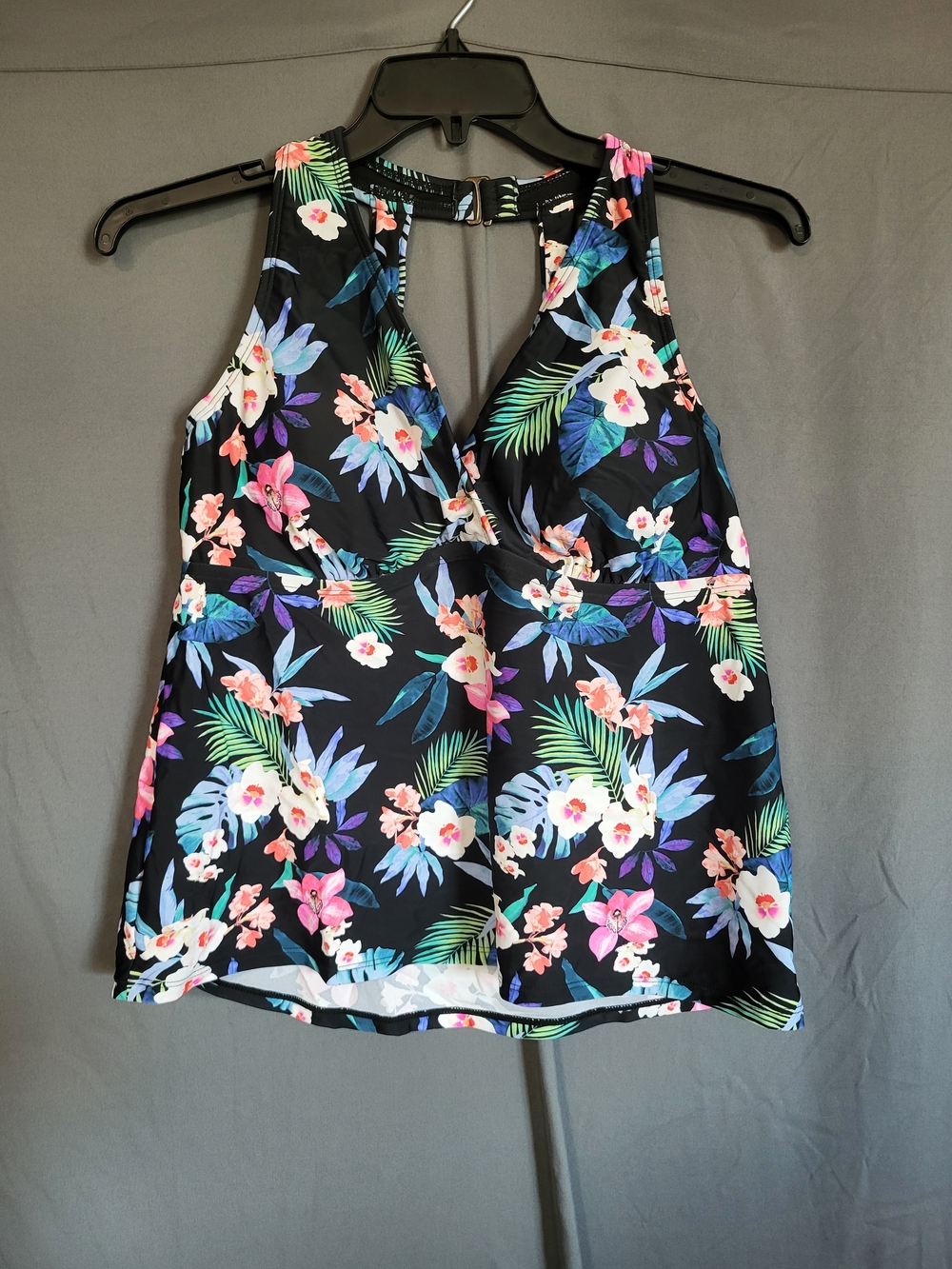 Nwt Womens Plus Size 16W Island Escape Tankini Swimsuit Swim Top